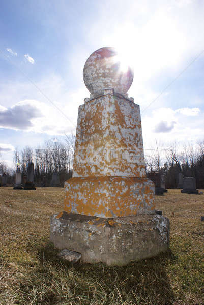 надгробная плита кладбища история одиноко старые кладбище Сток-фото © AlphaBaby