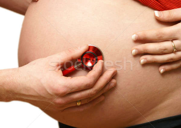 Anyai orvos kéz nők terhes élet Stock fotó © AlphaBaby