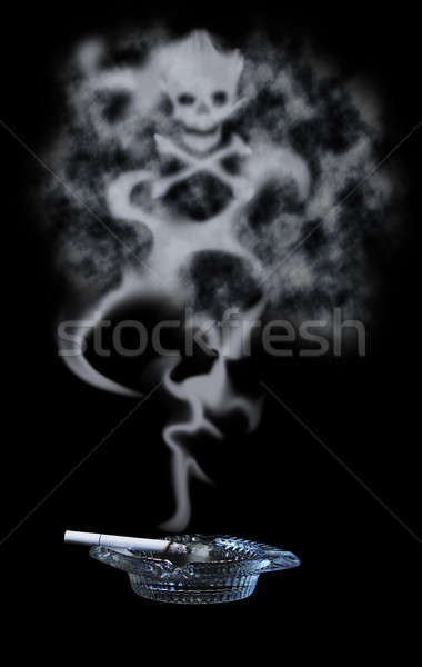 ストックフォト: たばこ · 煙 · 灰皿 · 毒