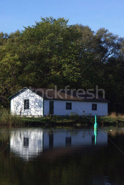 White Shed at the Water Edge Stock photo © AlphaBaby