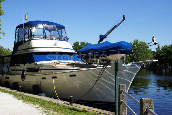 Boat Docked On Shore Stock photo © AlphaBaby