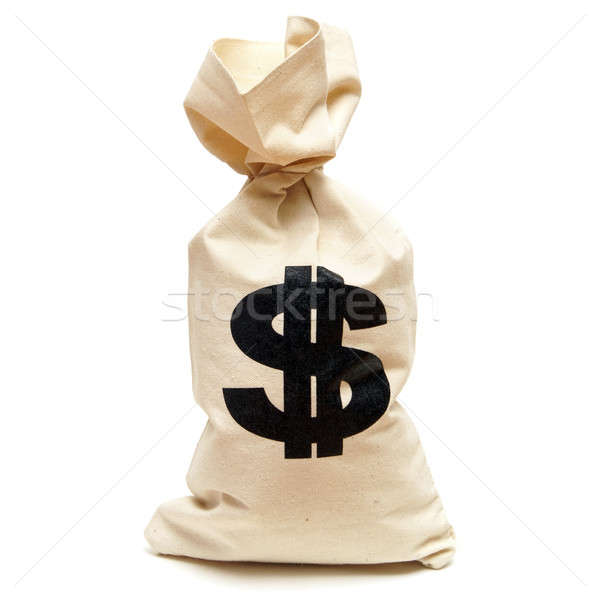 Stock fotó: Pénz · táska · izolált · lövés · dollár · szimbólum