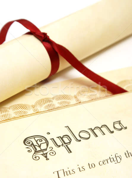 Diákok siker diploma fehér magas üzlet Stock fotó © AlphaBaby