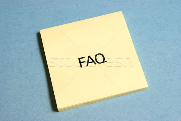 Souvent questions faq jaune travaux design [[stock_photo]] © AlphaBaby