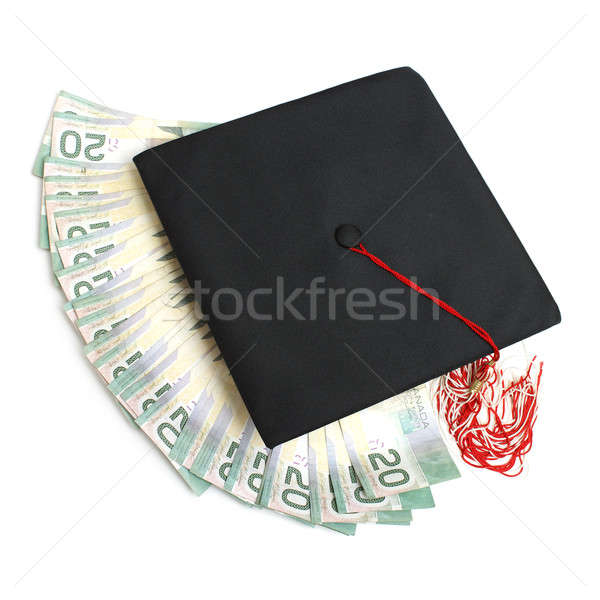 Educaţie cheltuielile pălărie afara bani Imagine de stoc © AlphaBaby
