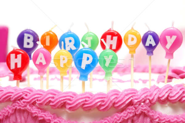 Stock photo: Happy Birthday Candles