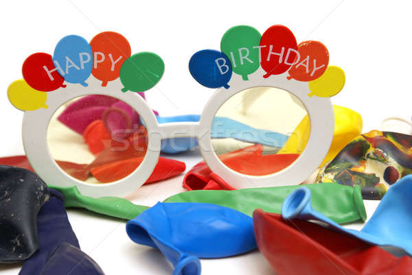 Születésnap napszemüveg pár aranyos közmondás boldog születésnapot Stock fotó © AlphaBaby