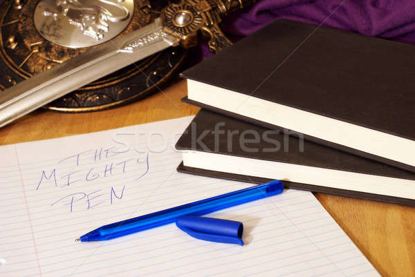 Mighty Pen and Sword Stock photo © AlphaBaby