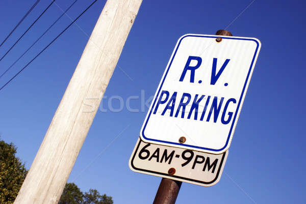 Stock photo: RV Parking Sign