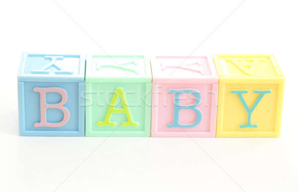 Enyém baba szó játék ábécé kockák Stock fotó © AlphaBaby