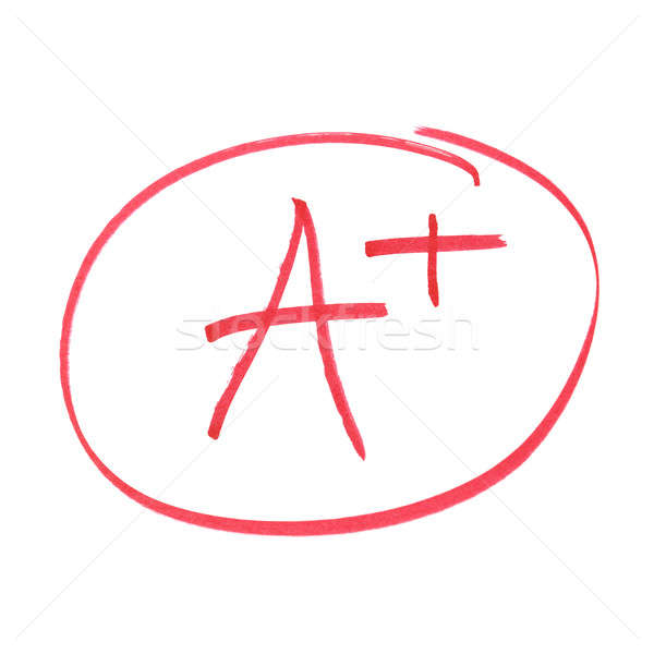 Meg kézzel írott oktatás tanár piros siker Stock fotó © AlphaBaby