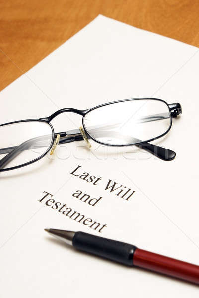 последний соглашение окончательный бизнеса бумаги очки Сток-фото © AlphaBaby