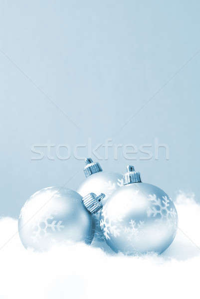 Vakantie drie namaak sneeuw Blauw monochroom Stockfoto © AlphaBaby