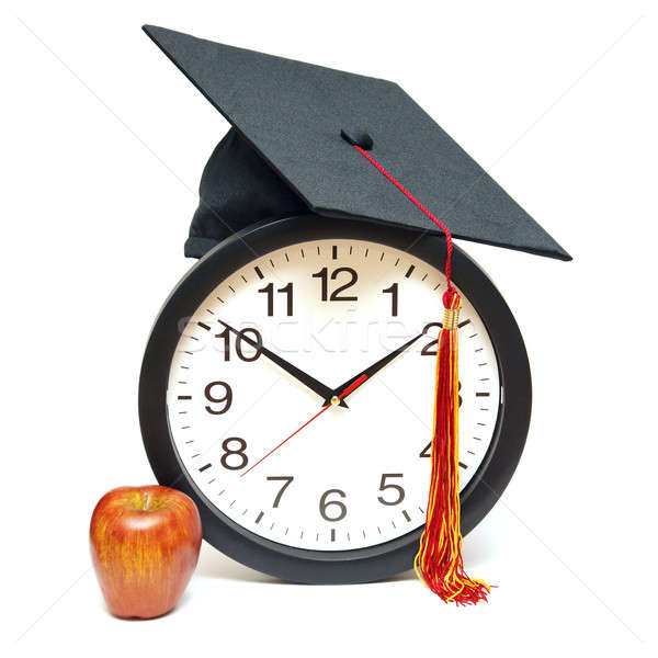 Stock foto: Zeit · Absolvent · alle · Schule · Uhr