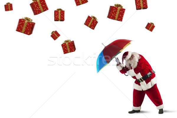 Santaclaus vs gifts storm Stock photo © alphaspirit