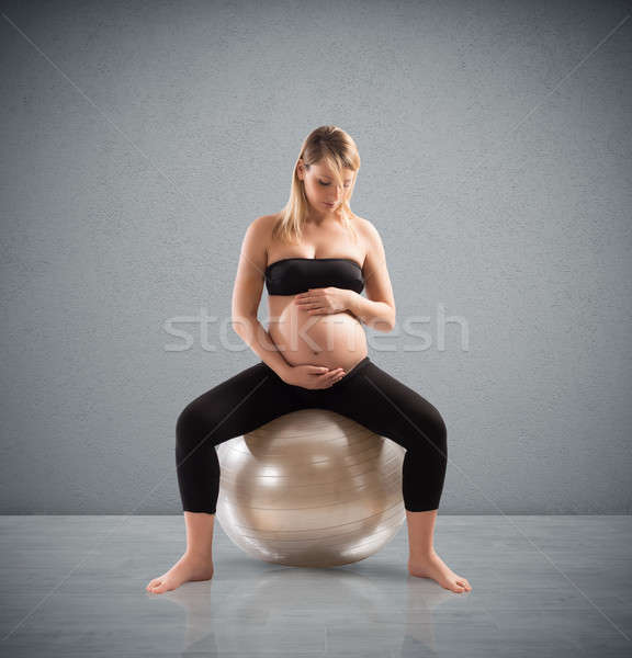 Pregnant Fitness for health Stock photo © alphaspirit