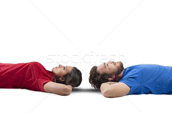 Couple who thinks Stock photo © alphaspirit