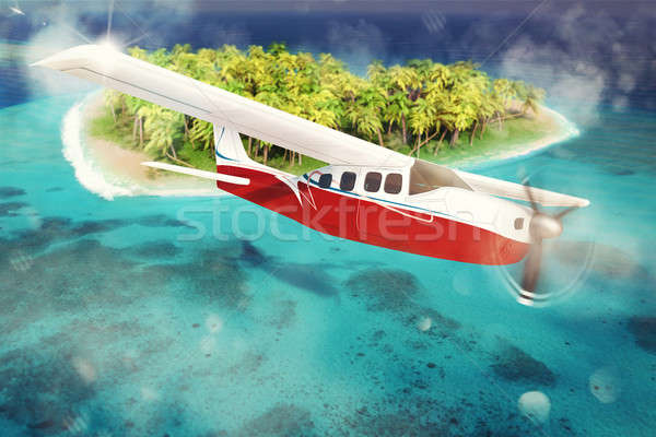 3D rendering of heart islet Stock photo © alphaspirit