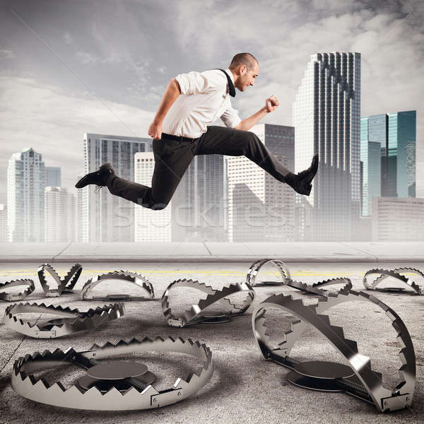 Homem negócio empresário trabalhador acelerar Foto stock © alphaspirit