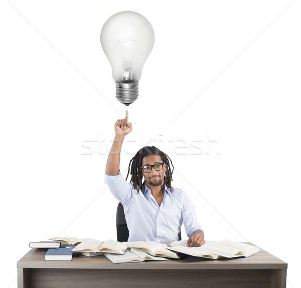 Lehrer geistvoll Idee smart Mann Schule Stock foto © alphaspirit