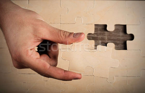 Complete a puzzle Stock photo © alphaspirit