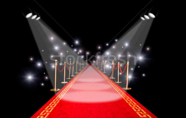 Red Carpet reflector bliţ concert roşu cinema Imagine de stoc © alphaspirit