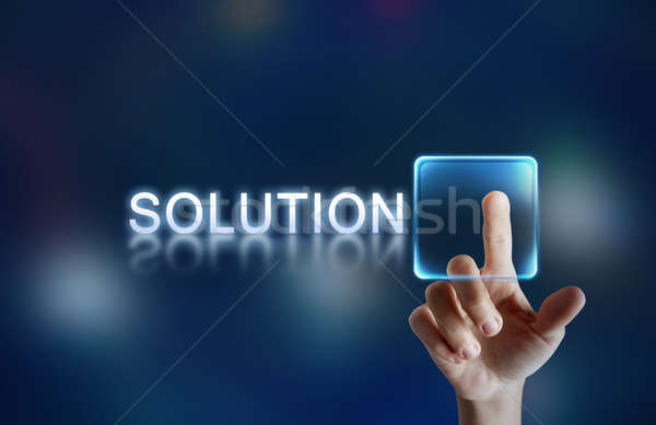 Solution button Stock photo © alphaspirit