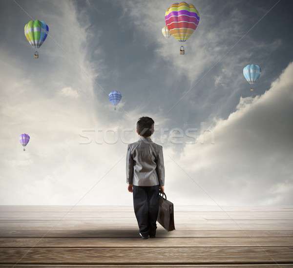 Young hopeful businessman Stock photo © alphaspirit