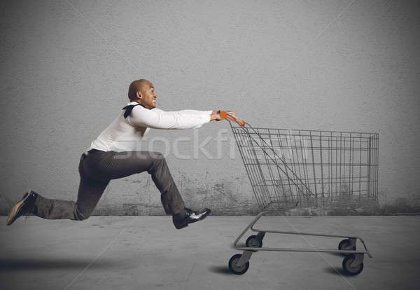 Run to go shopping Stock photo © alphaspirit