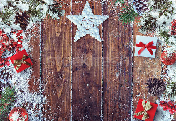 Xmas grunge decoration background Stock photo © alphaspirit