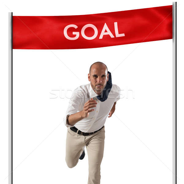 Logro negocios objetivo empresario llegar terminar Foto stock © alphaspirit
