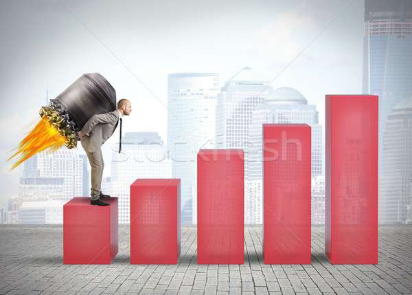 Businessman with turbo Stock photo © alphaspirit