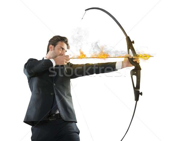 Businessman takes aim Stock photo © alphaspirit