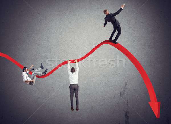 Businessmen falling down Stock photo © alphaspirit