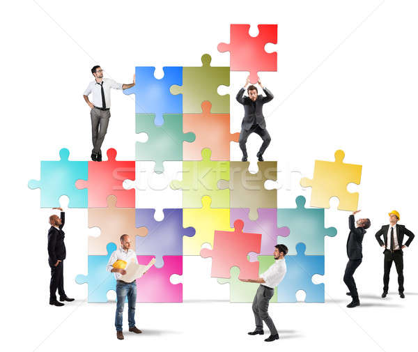 Team of businesspeople build a new company Stock photo © alphaspirit