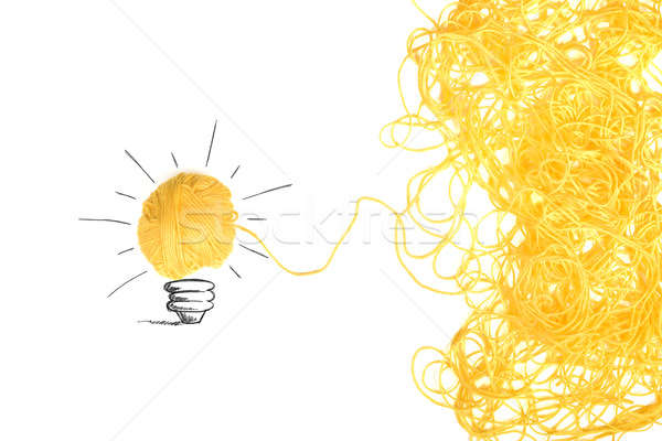 Concept of idea and innovation with wool ball Stock photo © alphaspirit