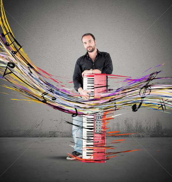 Colourful piano Stock photo © alphaspirit