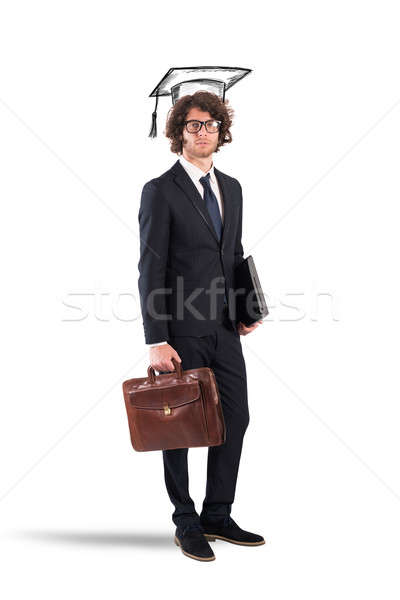 Man graduate ready to work Stock photo © alphaspirit