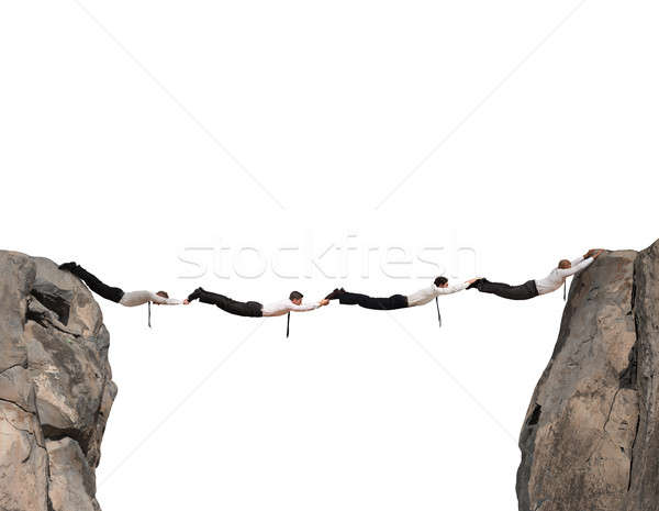 Stock photo: Business men bridge