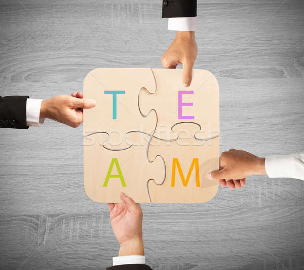 Stock photo: Business teamwork puzzle