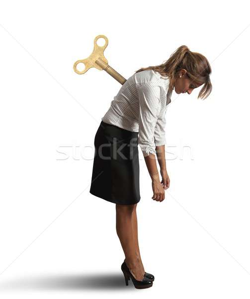 Tired businesswoman Stock photo © alphaspirit