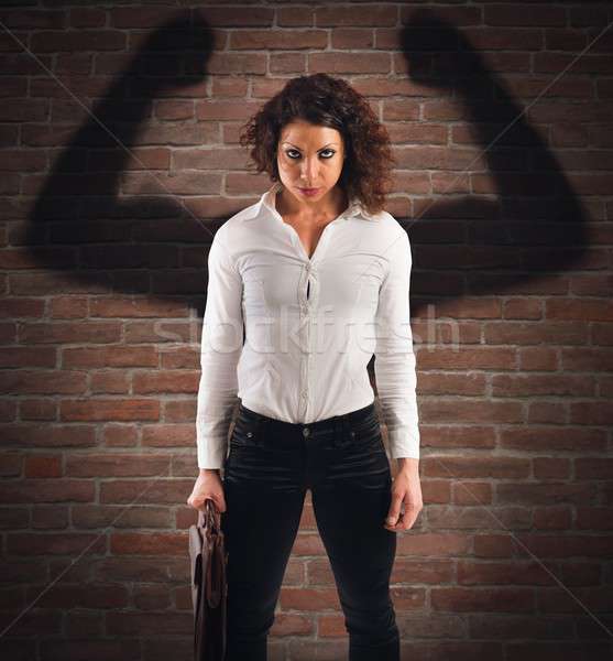 Angry and confident businesswoman Stock photo © alphaspirit