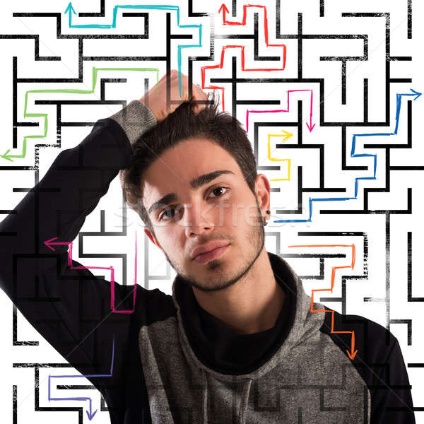 Thoughtful teenager Stock photo © alphaspirit