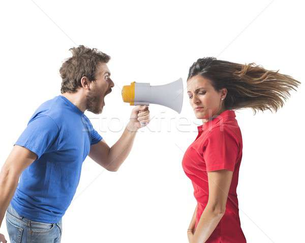 Bickering couple Stock photo © alphaspirit