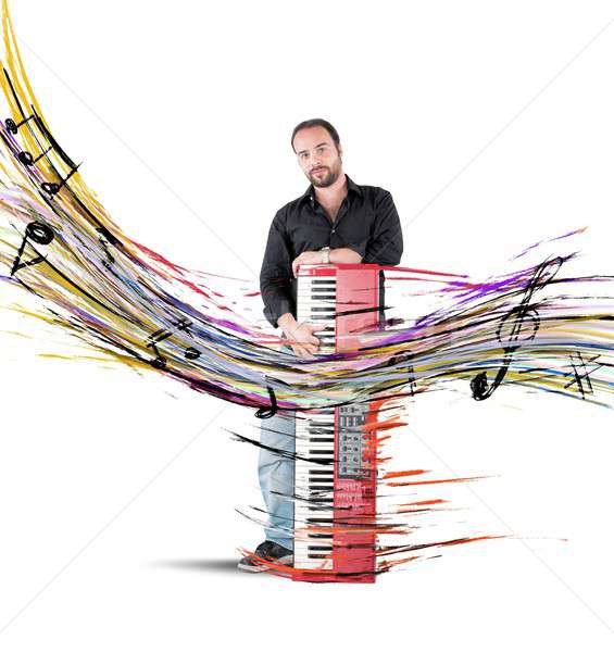 Colourful piano Stock photo © alphaspirit