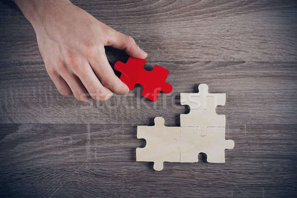 Stock photo: Missing piece of a puzzle
