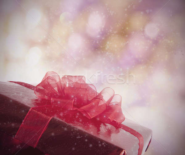 Mágikus karácsony ajándék csillag piros játék Stock fotó © alphaspirit