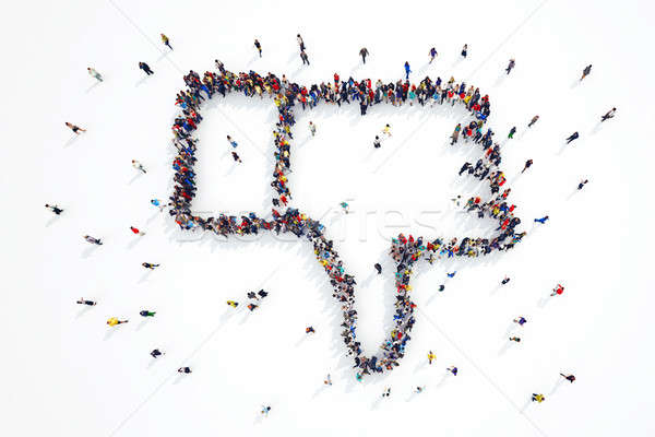 3D renderelt kép emberek ellenszenv szimbólum tömeg Stock fotó © alphaspirit