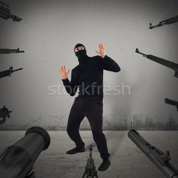 Thief caught red-handed Stock photo © alphaspirit