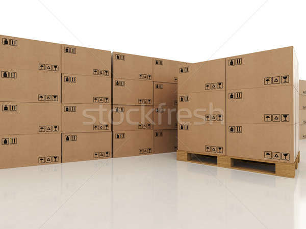 Packaged to be shipped. 3D Rendering Stock photo © alphaspirit